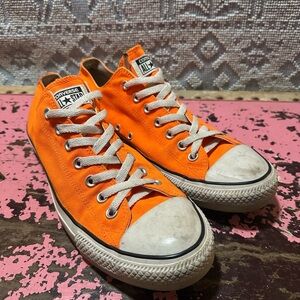Converse Vibrant Orange Canvas Sneakers Men’s Sz 12
